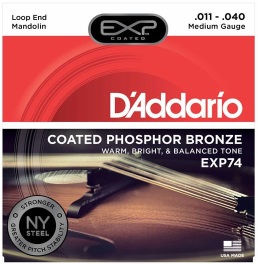 Hlavní obrázek Pro mandolíny D'ADDARIO EXP74 Mandolin Medium .011 - .040