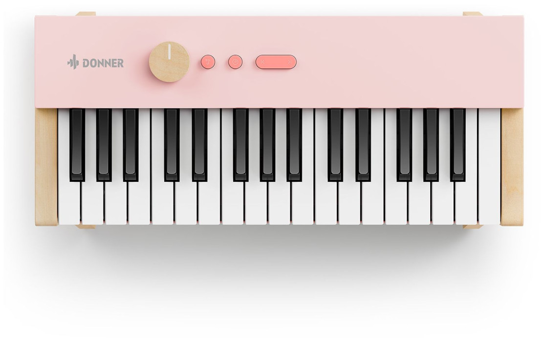 Hlavní obrázek Dětské keyboardy DONNER KIDO V-10 Mini Digital Keyboard 32 keys Light Pink with Stand