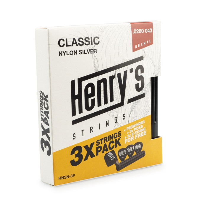 Levně Henry’s HNSN-3P Nylon Silver 0280 043, 3pack set