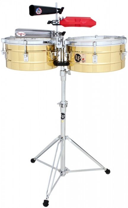 Hlavní obrázek Timbales LATIN PERCUSSION LP256-B Tito Puente 13 and 14 Timbales Solid Brass