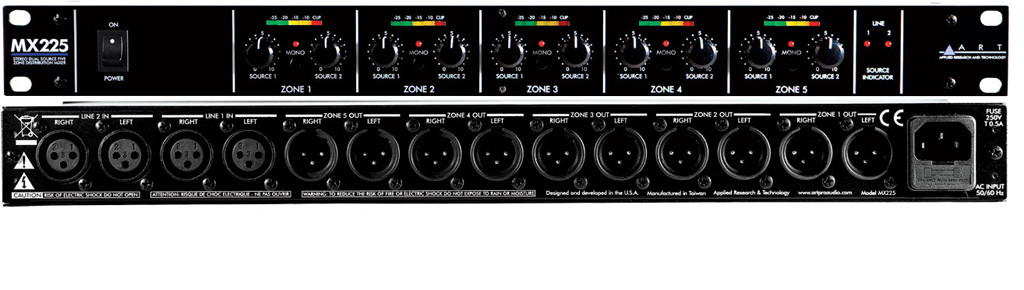 Hlavní obrázek Rackové, zónové a automatické mixážní pulty ART MX225