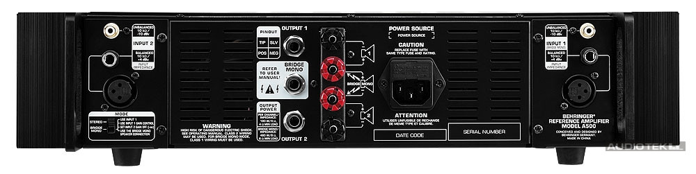 Hlavní obrázek Dvoukanálové zesilovače BEHRINGER A500