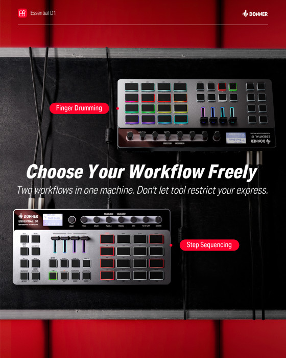 Hlavní obrázek Samplery, sekvencery, moduly DONNER D1