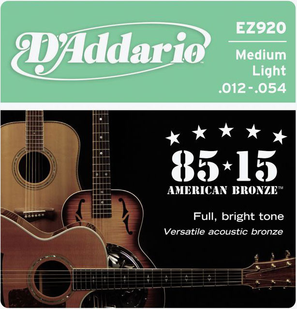 Levně D'Addario EZ920 80/15 Bronze Mid Light - .012 - .054