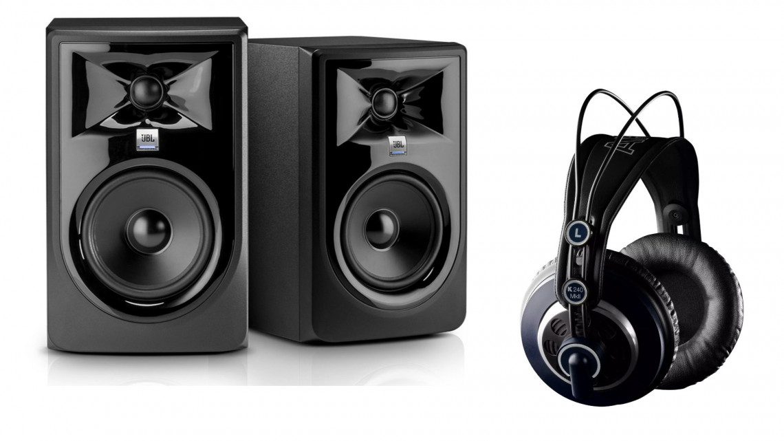 Hlavní obrázek Aktivní monitory JBL LSR305 PMKII (2KS) + AKG K 240 MkII SET