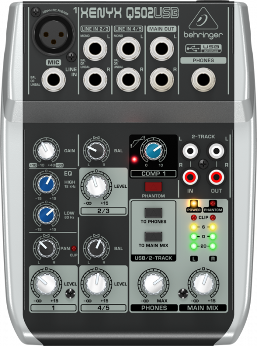 Hlavní obrázek Mixážní pulty bez efektu BEHRINGER XENYX Q502USB