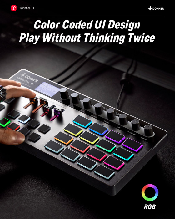 Hlavní obrázek Samplery, sekvencery, moduly DONNER D1