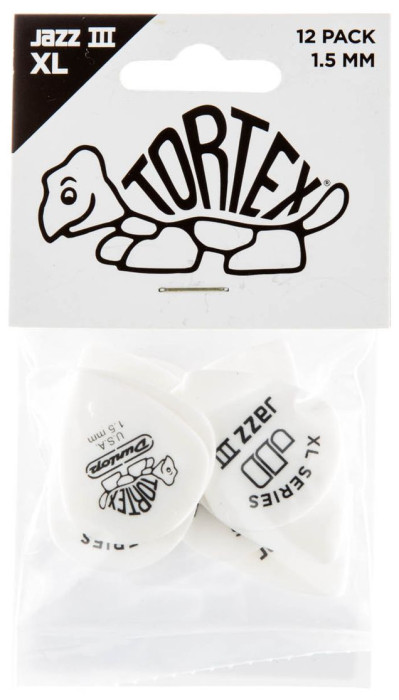 Hlavní obrázek Tvrdost do 2.0 DUNLOP Tortex Jazz III XL Pick 1,50mm - 12ks