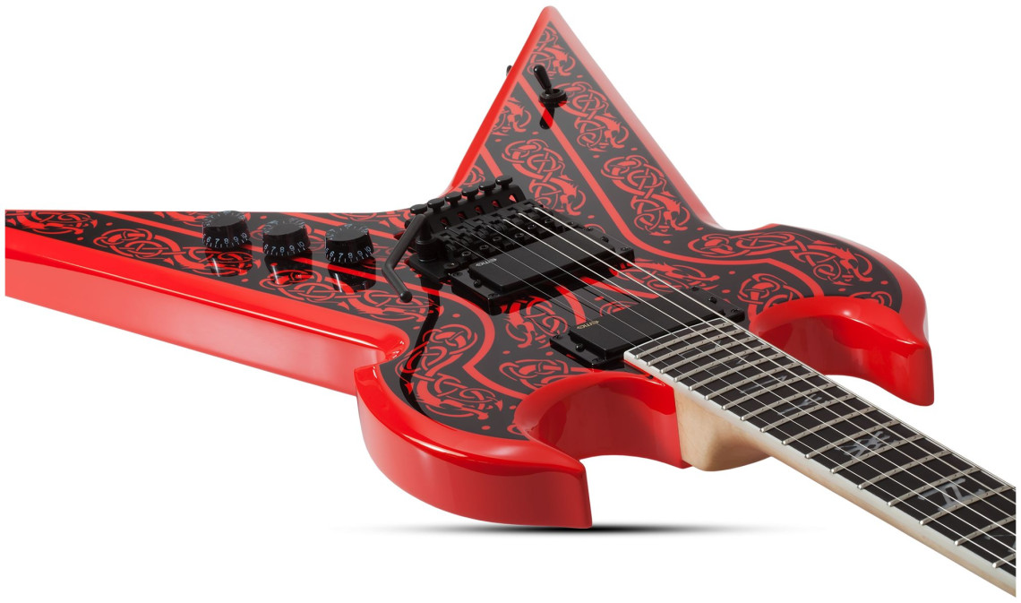 Hlavní obrázek Hard&heavy SCHECTER Wylde Audio Warhammer FR Norse Dragon Pinstripe - Red