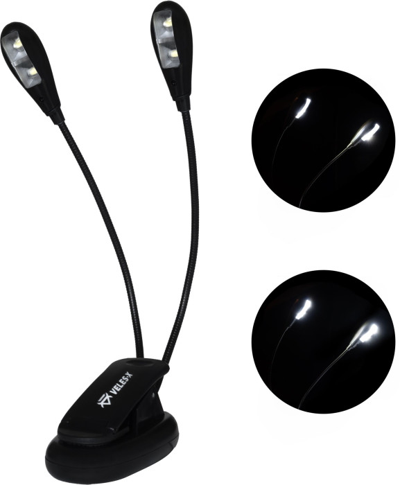 Hlavní obrázek Notové stojany VELES-X CODLL Music Stand and Reading Clip on Double LED Lamp