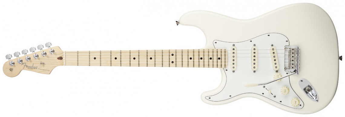Hlavní obrázek Levoruké FENDER American Standard Stratocaster®, Left Handed, Maple Fingerboard, Olympic White