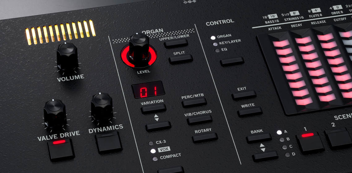 Hlavní obrázek Keyboardy s dynamikou VOX Continental 73 BK