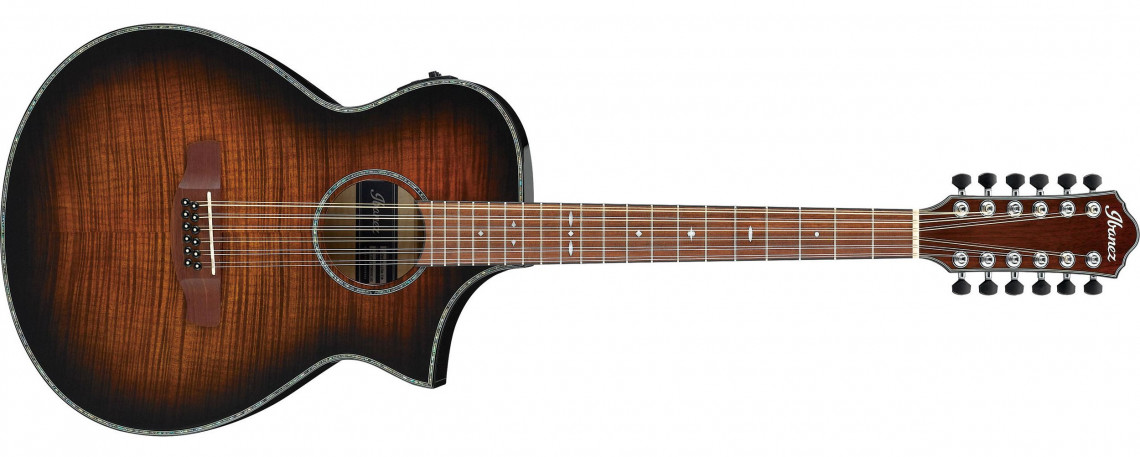 Hlavní obrázek Dvanáctistrunné IBANEZ AEWC4012FM Tiger Burst High Gloss