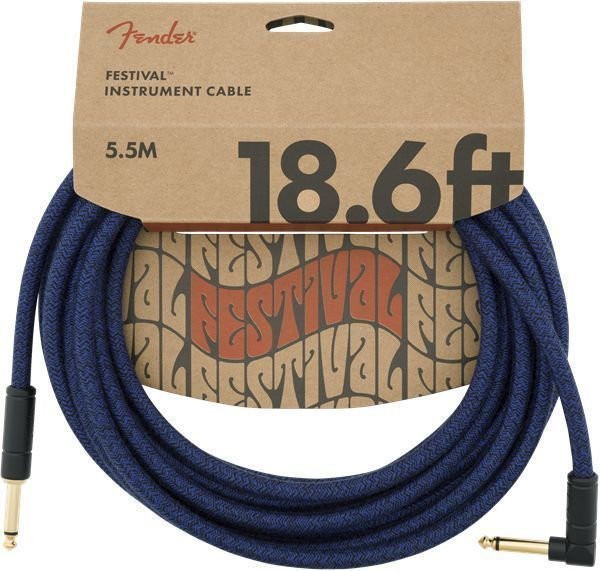 Levně Fender Festival Series 18,6 Instrument Angled Cable Blue Dream