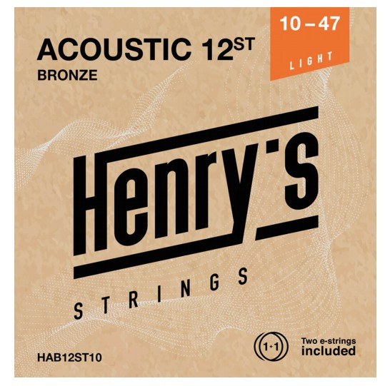 Hlavní obrázek Pro dvanáctistrunnou kytaru HENRY`S STRINGS HAB12ST10 Acoustic Bronze - 010“ - 047“