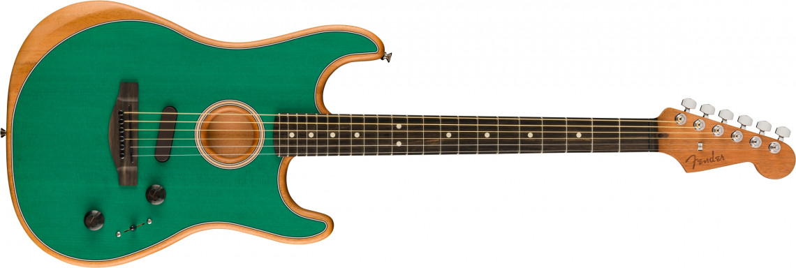 Levně Fender American Acoustasonic Stratocaster - Aqua Teal Limited Edition