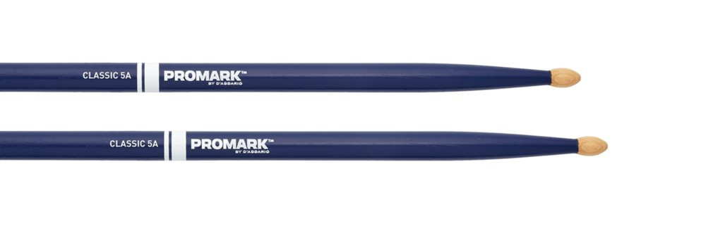 Pro-Mark TX5AW-BLUE Classic 5A Painted Hickory Wood Tip - Navy Blue