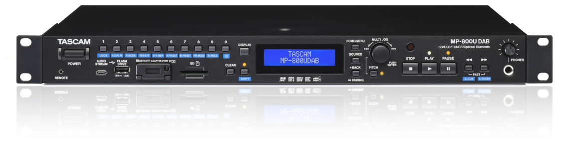 Hlavní obrázek Profesionální CD/DVD/USB/SD/MC přehrávače TASCAM MP-800U DAB