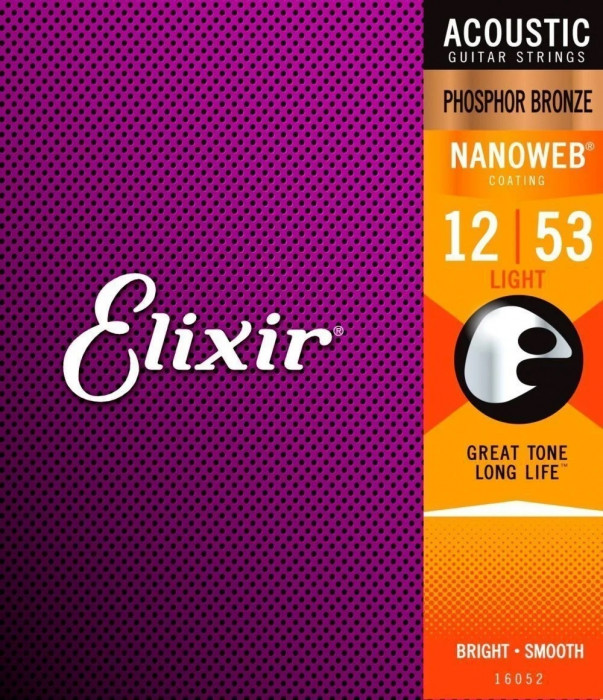 Elixir Acoustic Phosphor Bronze with NANOWEB .012 - .053
