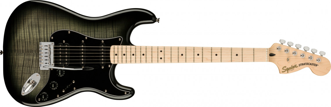 Levně Fender Squier Affinity Series Stratocaster FMT HSS - Black Burst