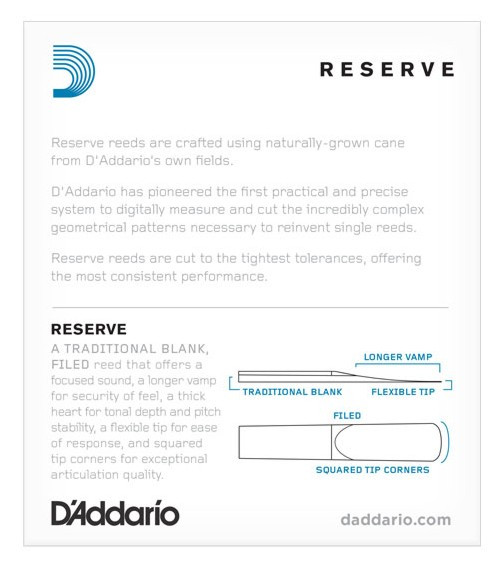 Hlavní obrázek Es klarinet RICO DBR1035 Reserve Eb Clarinet Reed 3.5 - 10 Box