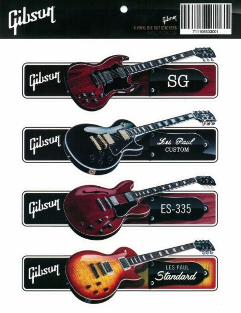 Hlavní obrázek Oblečení a dárkové předměty GIBSON G-Sticker3 Guitar sticker Pack