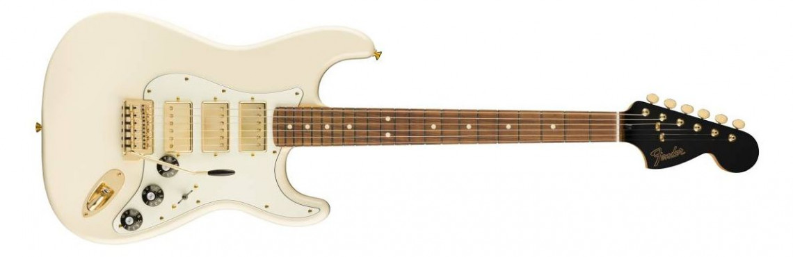 Hlavní obrázek ST - modely FENDER Mahogany Black Top Stratocaster HHH Olympic White