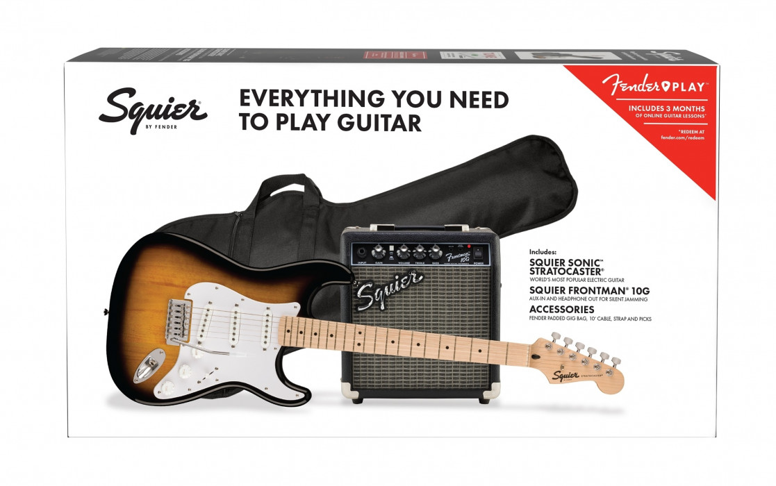Hlavní obrázek Elektrické sety FENDER SQUIER Sonic Stratocaster Pack - 2-Color Sunburst