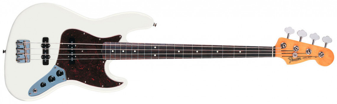 Hlavní obrázek JB modely FENDER '60s Jazz Bass®, Rosewood Fingerboard, Olympic White, 4-Ply Brown Shell Pickguard
