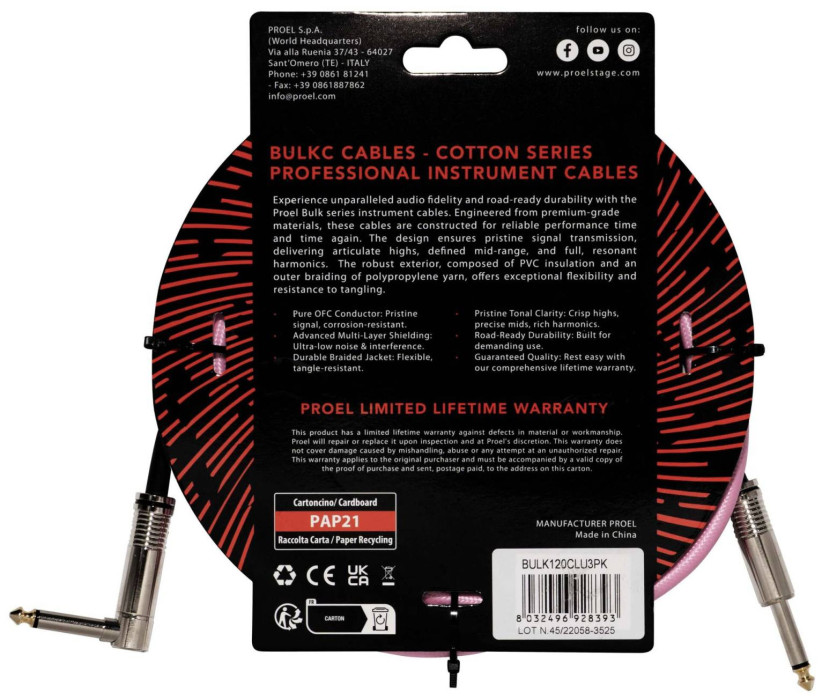 Hlavní obrázek 1-4m PROEL BULK120CLU3PK