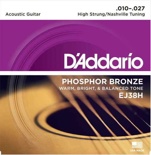 Levně D'Addario EJ38H Phosphor Bronze Nashville - .010 - .027