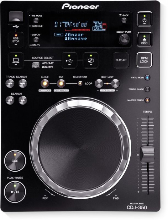 Hlavní obrázek Profesionální CD/DVD/USB/SD/MC přehrávače PIONEER DJ CDJ-350 BLK