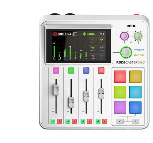 Hlavní obrázek Mikrofony pro rozhlasové vysílání RODE Solo podcasting bundle - White