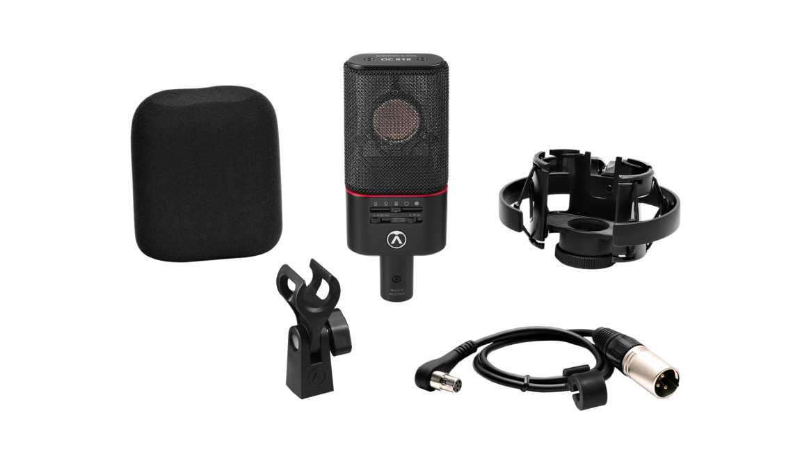 Hlavní obrázek Velkomembránové kondenzátorové mikrofony AUSTRIAN AUDIO OC818 Studio Set black