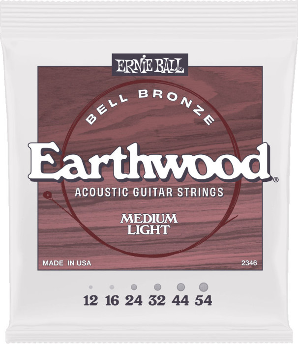 Hlavní obrázek Tvrdost .012 ERNIE BALL 2346 Medium Light Earthwood Bell Bronze Acoustic Guitar Strings 12-54
