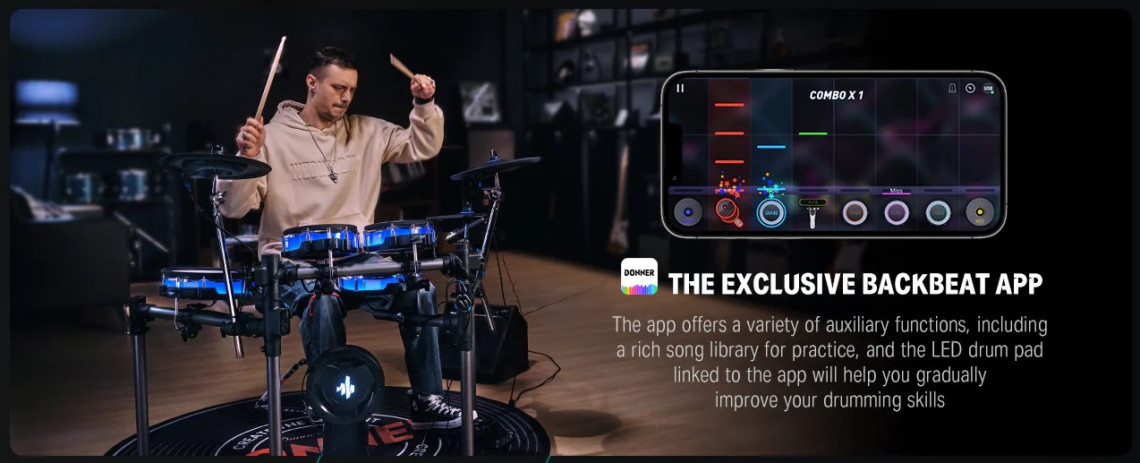 Hlavní obrázek Elektronické soupravy DONNER BackBeat