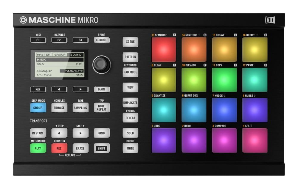 Hlavní obrázek DJ kontrolery NATIVE INSTRUMENTS Maschine Mikro MK2 Black