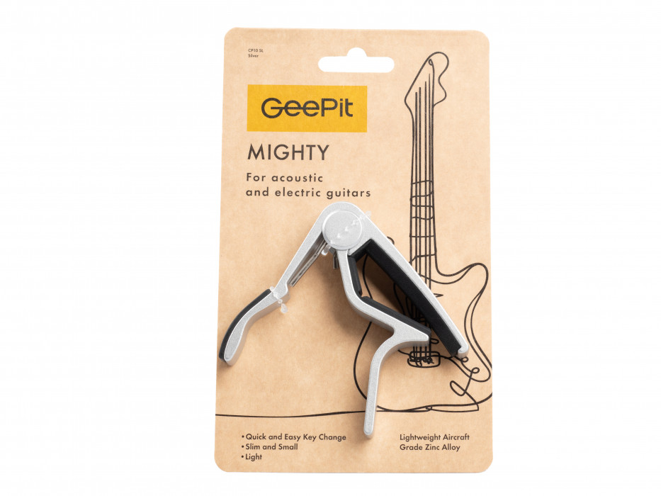 Hlavní obrázek Kapodastry pro akustické a elektrické kytary GEEPIT Mighty Silver