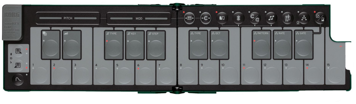 Hlavní obrázek MIDI keyboardy KORG nanoKEY Fold Alpine Green