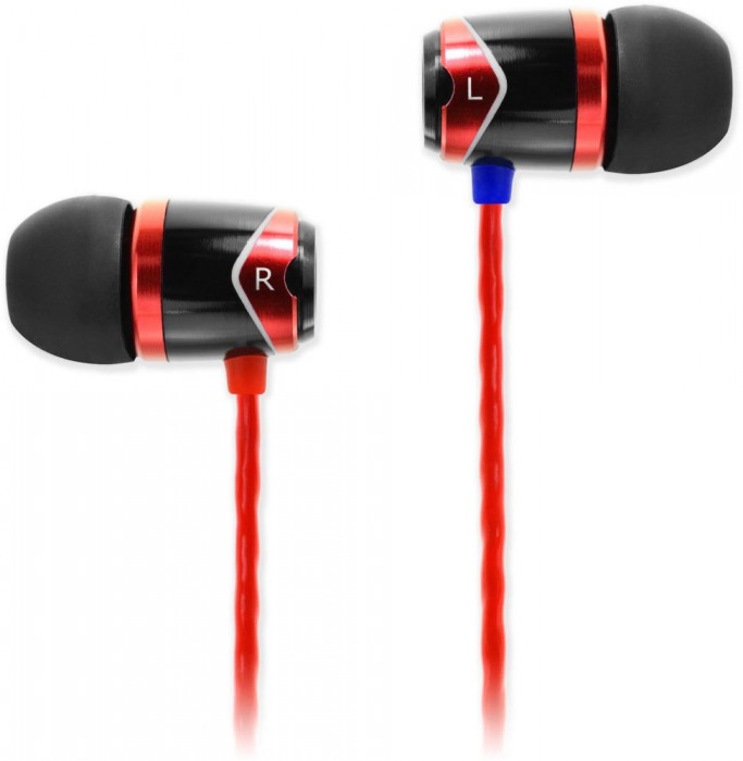 Hlavní obrázek Do uší (s kabelem) SOUNDMAGIC E10 Black Red