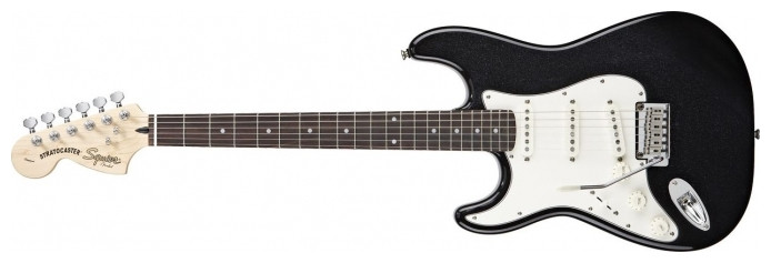 Hlavní obrázek Levoruké FENDER SQUIER Standard Stratocaster® Left Handed, Rosewood Fretboard, Black Metallic