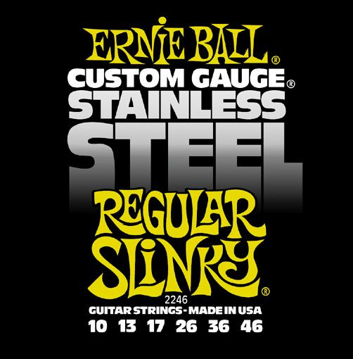 Hlavní obrázek Tvrdost .010 ERNIE BALL P02246 Stainlless Steel Regular Slinky - .010 - .046