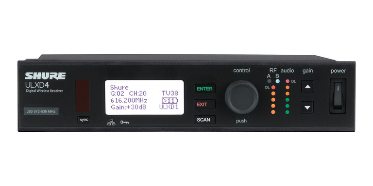 Hlavní obrázek Samostatné přijímače k bezdrátovým systémům SHURE ULXD4E-H51 (534-598 MHz)