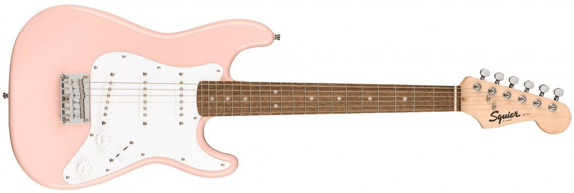 Levně Fender Squier Mini Strat Shell Pink Laurel