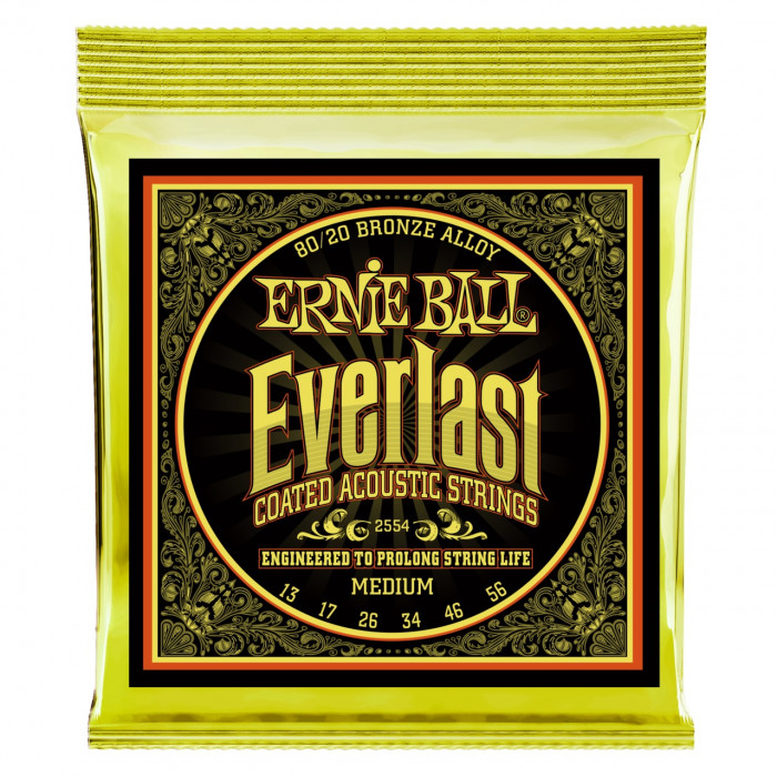 Levně Ernie Ball 2554 Everlast 80/20 Bronze Medium 13-56