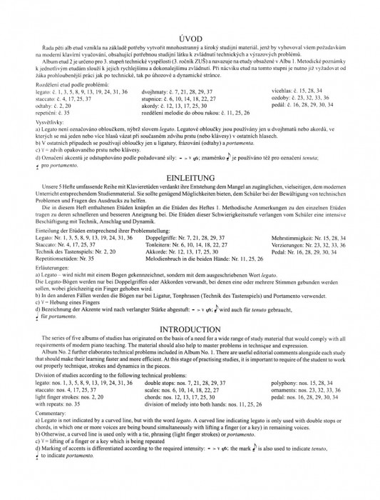 Hlavní obrázek Zpěvníky a učebnice PUBLIKACE Album etud 2 - Eliška Kleinová, Alena Fišerová, Eva Müllerová