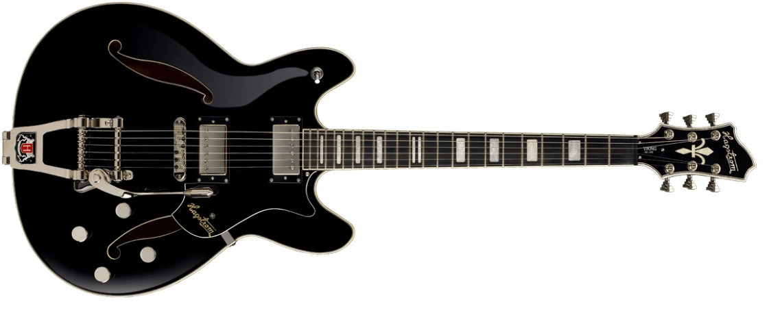 Hlavní obrázek Semiakustické a jazzové HAGSTROM Tremar Viking Deluxe Black