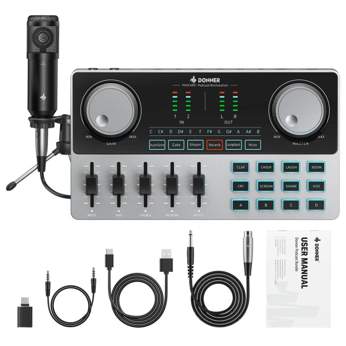 Hlavní obrázek USB zvukové karty DONNER Podcast Equipment Bundle