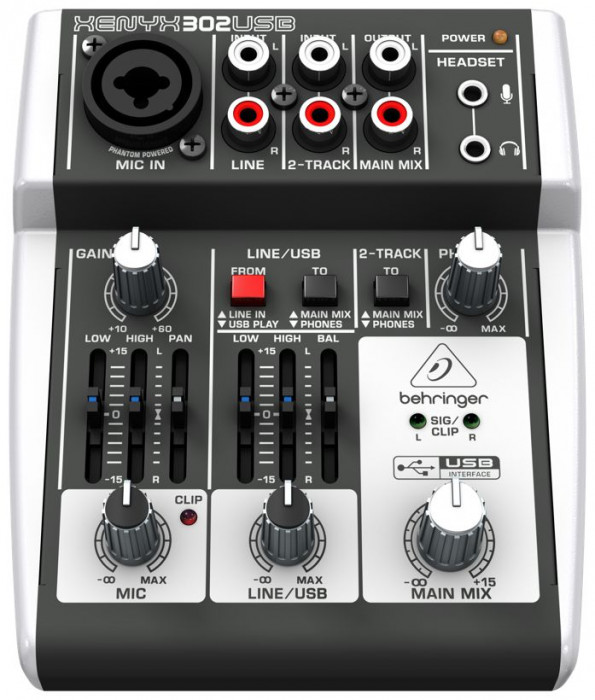 Hlavní obrázek Mixážní pulty bez efektu BEHRINGER XENYX 302USB