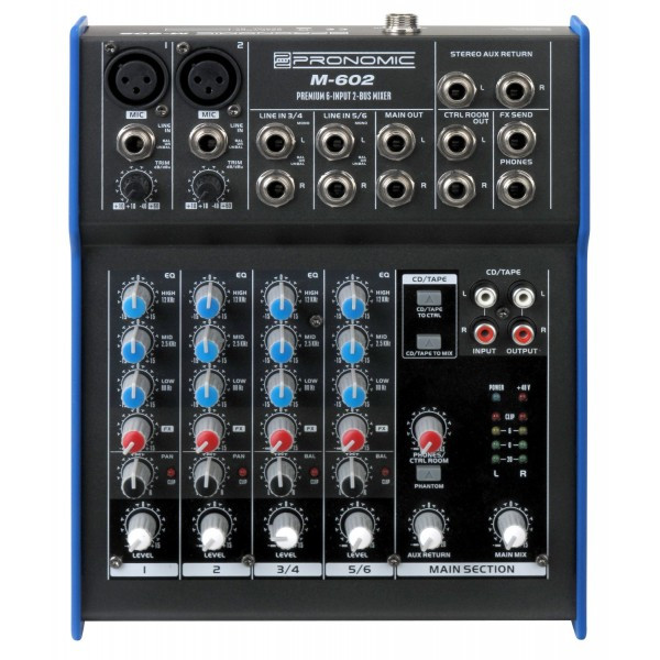 Hlavní obrázek Mixážní pulty bez efektu PRONOMIC M-602